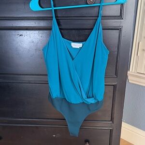 Lovers + Friends Teal Bodysuit
